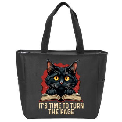 ItS Time To Turn The Page Kamala Harris Politic Supporters Zip Tote Bag