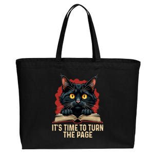 ItS Time To Turn The Page Kamala Harris Politic Supporters Cotton Canvas Jumbo Tote