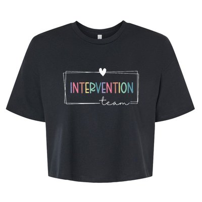 Intervention Teacher Team Early Intervention Squad Bella+Canvas Jersey Crop Tee