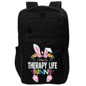 I'm The Therapy Life Bunny Easter Day Rabbit Matching Impact Tech Backpack