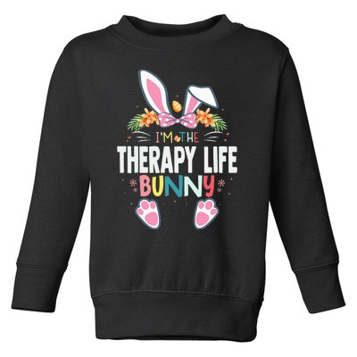 I'm The Therapy Life Bunny Easter Day Rabbit Matching Toddler Sweatshirt