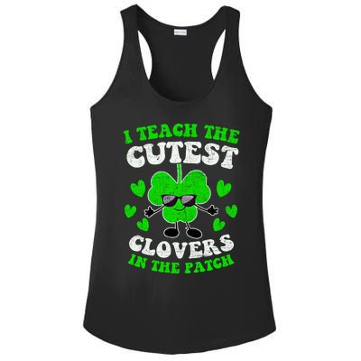 I Teach The Cutest Clovers In The Patch St Patricks Day Tees Great Gift Ladies PosiCharge Competitor Racerback Tank