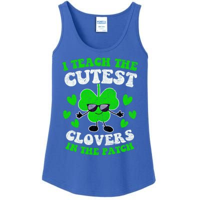 I Teach The Cutest Clovers In The Patch St Patricks Day Tees Great Gift Ladies Essential Tank