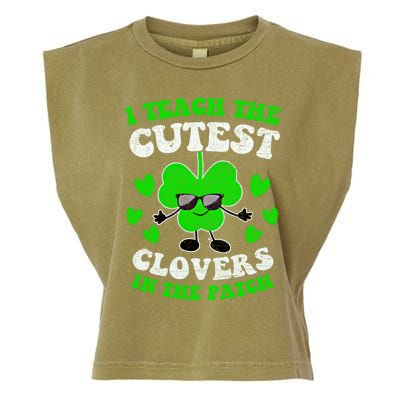 I Teach The Cutest Clovers In The Patch St Patricks Day Tees Great Gift Garment-Dyed Women's Muscle Tee