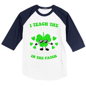 I Teach The Cutest Clovers In The Patch St Patricks Day Tees Great Gift Baseball Sleeve Shirt