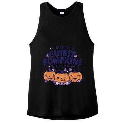 I Teach The Cutest Pumpkins In The Patch Ladies PosiCharge Tri-Blend Wicking Tank