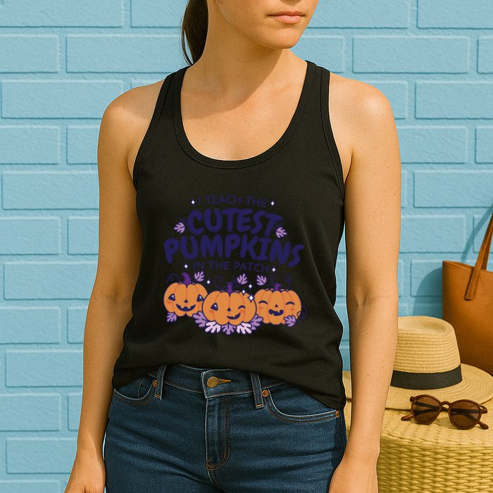 I Teach The Cutest Pumpkins In The Patch Womens Tank Top