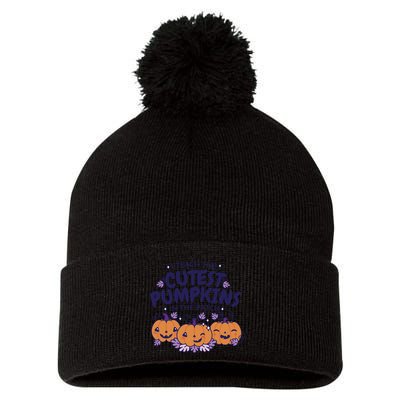I Teach The Cutest Pumpkins In The Patch Pom Pom 12in Knit Beanie