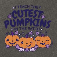 I Teach The Cutest Pumpkins In The Patch Cotton Canvas Backpack