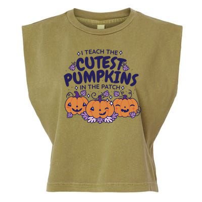 I Teach The Cutest Pumpkins In The Patch Garment-Dyed Women's Muscle Tee