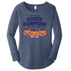 I Teach The Cutest Pumpkins In The Patch Women's Perfect Tri Tunic Long Sleeve Shirt