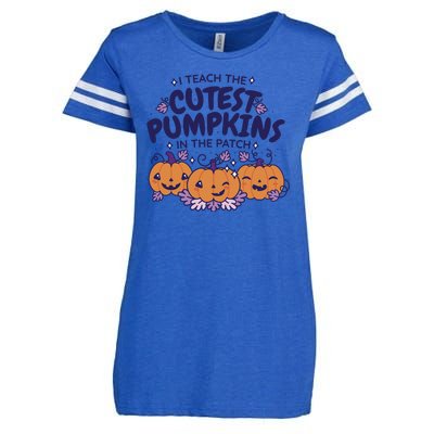 I Teach The Cutest Pumpkins In The Patch Enza Ladies Jersey Football T-Shirt