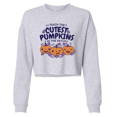 I Teach The Cutest Pumpkins In The Patch Cropped Pullover Crew