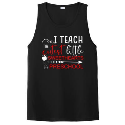 I Teach The Cutest Sweethearts In Preschool Great Gift Valentines Day Gift PosiCharge Competitor Tank