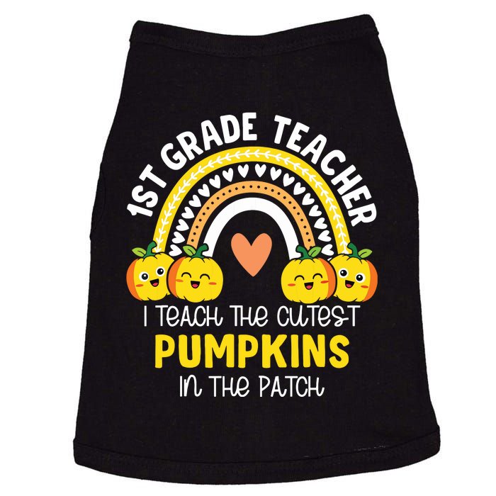 I Teach The Cutest Pumpkins In The Patch 1st Grade Teacher Doggie Tank