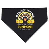 I Teach The Cutest Pumpkins In The Patch 1st Grade Teacher USA-Made Doggie Bandana