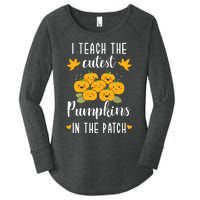 I Teach The Cutest Pumpkins In The Patch Halloween Teacher Women's Perfect Tri Tunic Long Sleeve Shirt