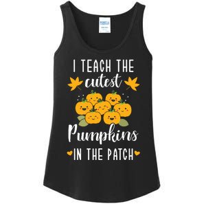 I Teach The Cutest Pumpkins In The Patch Halloween Teacher Ladies Essential Tank