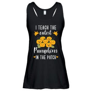 I Teach The Cutest Pumpkins In The Patch Halloween Teacher Ladies Essential Flowy Tank