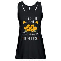 I Teach The Cutest Pumpkins In The Patch Halloween Teacher Ladies Essential Flowy Tank