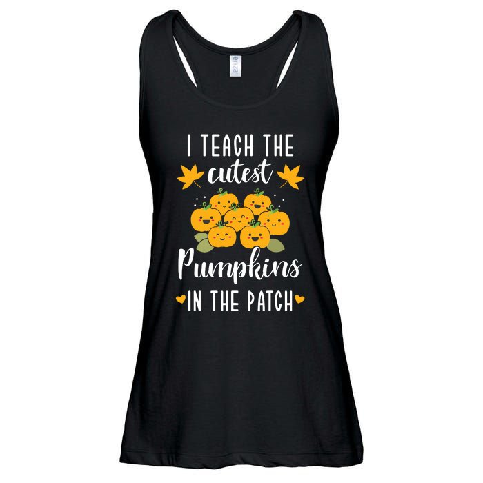 I Teach The Cutest Pumpkins In The Patch Halloween Teacher Ladies Essential Flowy Tank