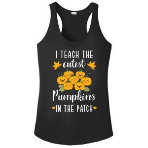 I Teach The Cutest Pumpkins In The Patch Halloween Teacher Ladies PosiCharge Competitor Racerback Tank