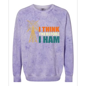 I Think Therefore I Ham Colorblast Crewneck Sweatshirt