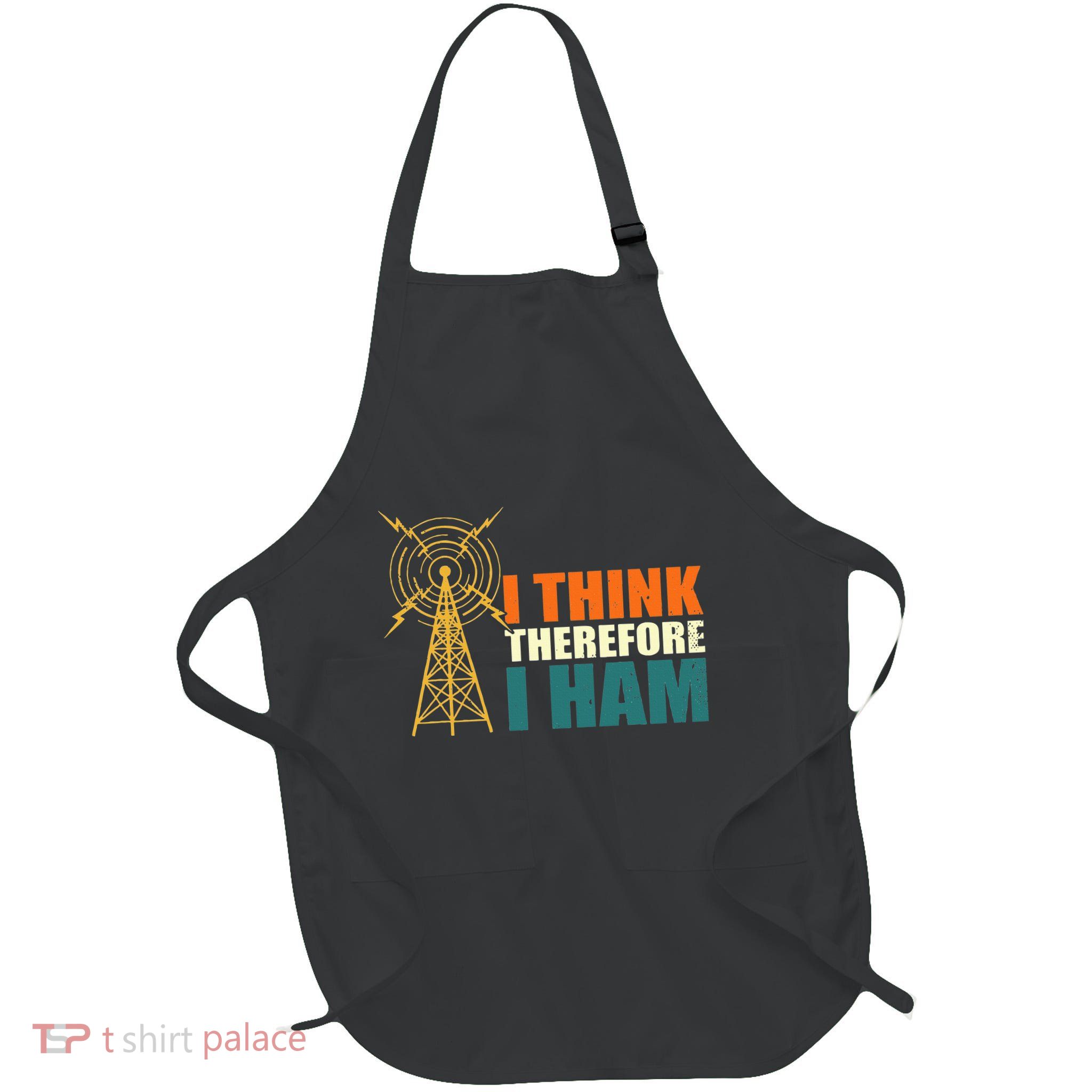 I Think Therefore I Ham Full-Length Apron With Pockets
