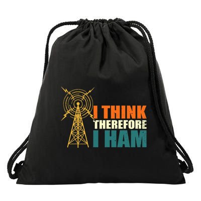 I Think Therefore I Ham Drawstring Bag