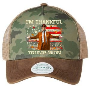 IM Thankful Trump Won Thanksgiving Turkey Legacy Tie Dye Trucker Hat