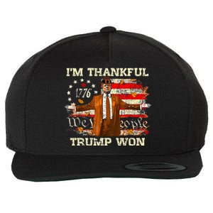 IM Thankful Trump Won Thanksgiving Turkey Wool Snapback Cap