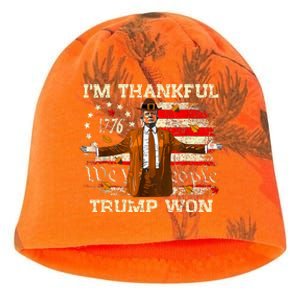 IM Thankful Trump Won Thanksgiving Turkey Kati - Camo Knit Beanie