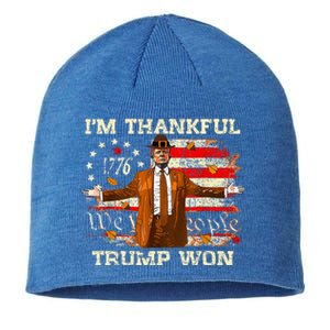 IM Thankful Trump Won Thanksgiving Turkey Sustainable Beanie