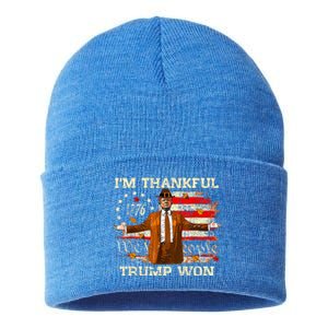 IM Thankful Trump Won Thanksgiving Turkey Sustainable Knit Beanie