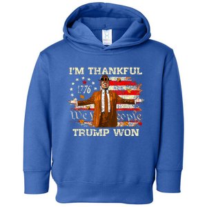 IM Thankful Trump Won Thanksgiving Turkey Toddler Hoodie