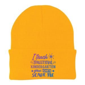 I Teach Transitional Kindergarten Teacher Team Cute Gift Knit Cap Winter Beanie