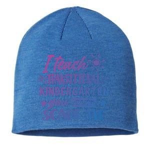 I Teach Transitional Kindergarten Teacher Team Cute Gift Sustainable Beanie