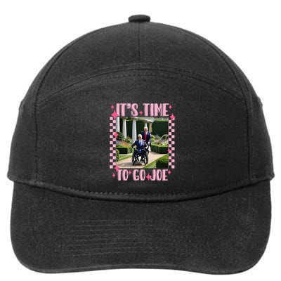 ItS Time To Go Joe Funny Trump Biden Wheelchair 7-Panel Snapback Hat