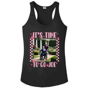 ItS Time To Go Joe Funny Trump Biden Wheelchair Ladies PosiCharge Competitor Racerback Tank