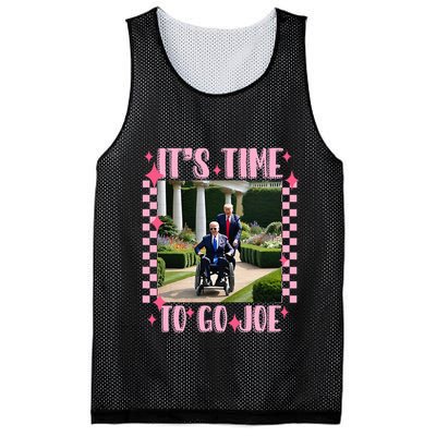 ItS Time To Go Joe Funny Trump Biden Wheelchair Mesh Reversible Basketball Jersey Tank