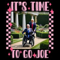 ItS Time To Go Joe Funny Trump Biden Wheelchair Short Acrylic Beanie