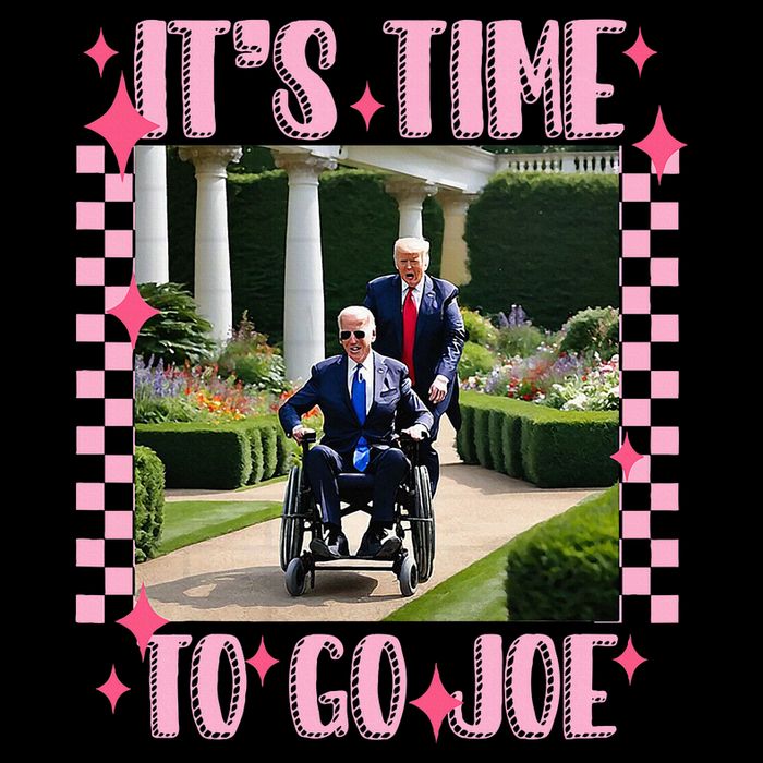ItS Time To Go Joe Funny Trump Biden Wheelchair Short Acrylic Beanie