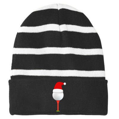 I'd Tap That Funny Golf Ball Tee For Golfing Players Striped Beanie with Solid Band