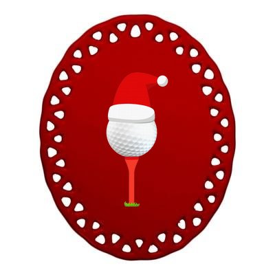 I'd Tap That Funny Golf Ball Tee For Golfing Players Ceramic Oval Ornament