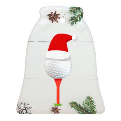 I'd Tap That Funny Golf Ball Tee For Golfing Players Ceramic Bell Ornament