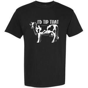 I'd Tip That Funny Cow Tipping Joke Farm Humor Farmer Garment-Dyed Heavyweight T-Shirt