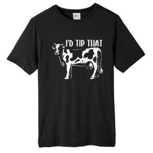 I'd Tip That Funny Cow Tipping Joke Farm Humor Farmer Tall Fusion ChromaSoft Performance T-Shirt