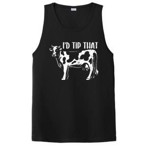 I'd Tip That Funny Cow Tipping Joke Farm Humor Farmer PosiCharge Competitor Tank