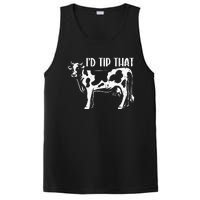 I'd Tip That Funny Cow Tipping Joke Farm Humor Farmer PosiCharge Competitor Tank