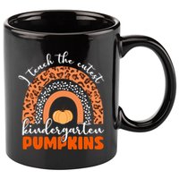 I Teach The Cutest Kindergarten Pumpkins 11oz C Handle Ceramic Mug